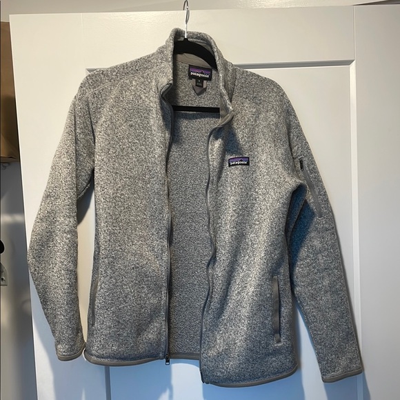 Patagonia Light Gray Full-Zip Fleece - Picture 1 of 1